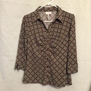 Laundry Shelli Segal Retro Top S Small